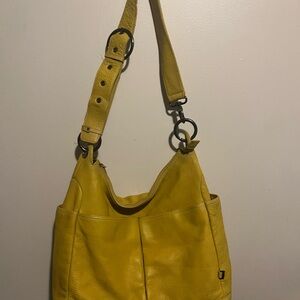 OiOi Australia Yellow Leather Shoulder Bag